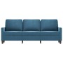 Sofá de 3 plazas terciopelo azul 180 cm en Sofás | Comprar online en Foru.es
