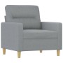 Sillón de tela gris claro 60 cm en Sofás | Comprar online en Foru.es