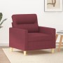 Sillón de tela rojo tinto 60 cm en Sofás | Comprar online en Foru.es