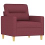 Sillón de tela rojo tinto 60 cm en Sofás | Comprar online en Foru.es