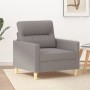 Sillón de tela gris taupé 60 cm en Sofás | Comprar online en Foru.es