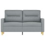 Sofá de 2 plazas de tela gris claro 120 cm en Sofás | Comprar online en Foru.es