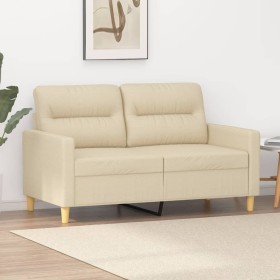 Sofá de 2 plazas de tela color crema 120 cm en Sofás | Comprar online en Foru.es