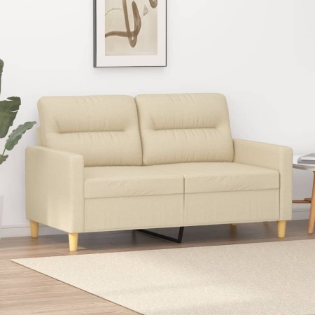 Sofá de 2 plazas de tela color crema 120 cm en Sofás | Comprar online en Foru.es