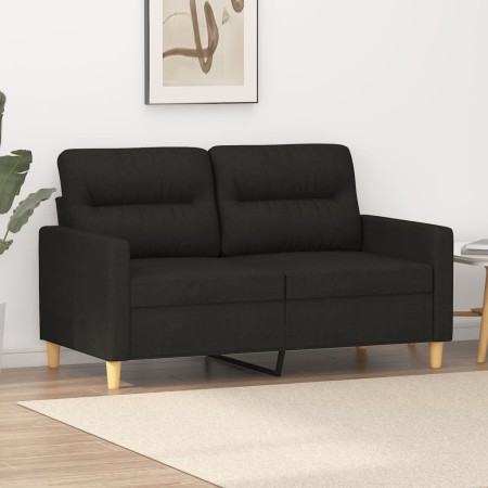 Sofá de 2 plazas de tela negro 120 cm en Sofás | Comprar online en Foru.es
