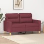 Sofá de 2 plazas de tela rojo tinto 120 cm en Sofás | Comprar online en Foru.es