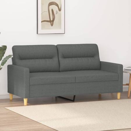 Sofá de 2 plazas de tela gris oscuro 140 cm en Sofás | Comprar online en Foru.es
