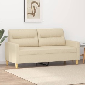 Sofá de 2 plazas de tela color crema 140 cm en Sofás | Comprar online en Foru.es