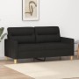 Sofá de 2 plazas de tela negro 140 cm en Sofás | Comprar online en Foru.es
