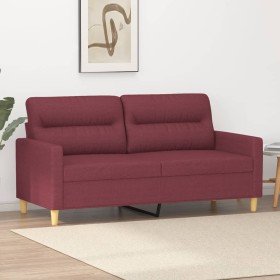Sofá de 2 plazas de tela rojo tinto 140 cm en Sofás | Comprar online en Foru.es