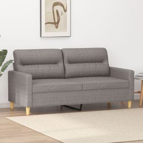 Sofá de 2 plazas de tela gris taupé 140 cm en Sofás | Comprar online en Foru.es