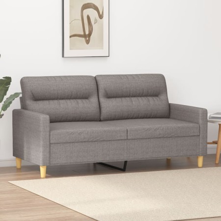 Sofá de 2 plazas de tela gris taupé 140 cm en Sofás | Comprar online en Foru.es