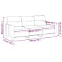 Sofá de 3 plazas de tela marrón 180 cm en Sofás | Comprar online en Foru.es