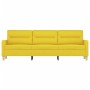 Sofá de 3 plazas de tela amarillo claro 180 cm en Sofás | Comprar online en Foru.es