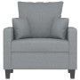 Sillón de tela gris claro 60 cm en Sofás | Comprar online en Foru.es