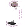 Canasta de baloncesto polietileno negro 237-307 cm de vidaXL, Canastas de baloncesto - Ref: Foro24-93653, Precio: 150,95 €, D...