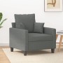 Sillón de tela gris oscuro 60 cm en Sofás | Comprar online en Foru.es