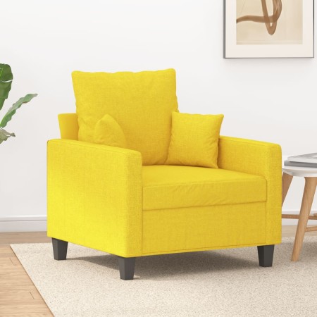Sillón de tela amarillo claro 60 cm en Sofás | Comprar online en Foru.es