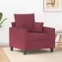 Sillón de tela rojo tinto 60 cm en Sofás | Comprar online en Foru.es