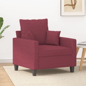 Sillón de tela rojo tinto 60 cm en Sofás | Comprar online en Foru.es