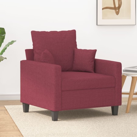 Sillón de tela rojo tinto 60 cm en Sofás | Comprar online en Foru.es