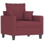 Sillón de tela rojo tinto 60 cm en Sofás | Comprar online en Foru.es