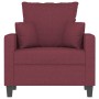 Sillón de tela rojo tinto 60 cm en Sofás | Comprar online en Foru.es