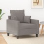 Sillón de tela gris taupé 60 cm en Sofás | Comprar online en Foru.es