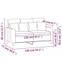 Sofá de 2 plazas de tela marrón 120 cm en Sofás | Comprar online en Foru.es