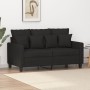 Sofá de 2 plazas de tela negro 120 cm en Sofás | Comprar online en Foru.es