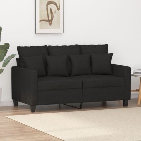 Sofá de 2 plazas de tela negro 120 cm en Sofás | Comprar online en Foru.es