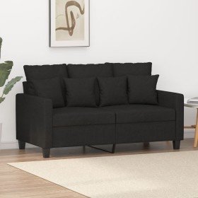 Sofá de 2 plazas de tela negro 120 cm en Sofás | Comprar online en Foru.es