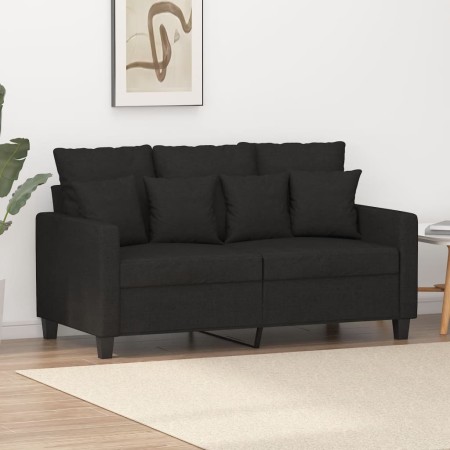 Sofá de 2 plazas de tela negro 120 cm en Sofás | Comprar online en Foru.es