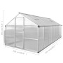 Invernadero de aluminio gris antracita 10,53 m² de vidaXL, Invernaderos - Ref: Foro24-43556, Precio: 986,31 €, Descuento: %