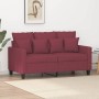 Sofá de 2 plazas de tela rojo tinto 120 cm en Sofás | Comprar online en Foru.es