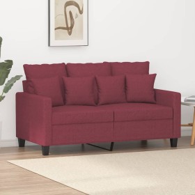 Sofá de 2 plazas de tela rojo tinto 120 cm en Sofás | Comprar online en Foru.es