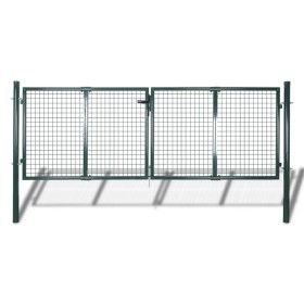 Puerta De Malla De Jardín Verja De Pared 289x75cm/306x125cm de vidaXL, Puertas de jardín - Ref: Foro24-140921, Precio: 262,28...