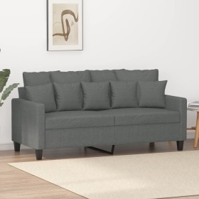 Sofá de 2 plazas de tela gris oscuro 140 cm en Sofás | Comprar online en Foru.es