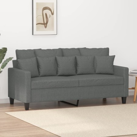 Sofá de 2 plazas de tela gris oscuro 140 cm en Sofás | Comprar online en Foru.es