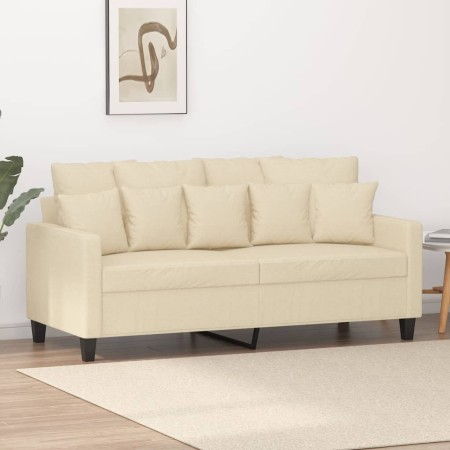 Sofá de 2 plazas de tela color crema 140 cm en Sofás | Comprar online en Foru.es