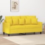 Sofá de 2 plazas de tela amarillo claro 140 cm en Sofás | Comprar online en Foru.es