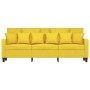 Sofá de 3 plazas de tela amarillo claro 180 cm en Sofás | Comprar online en Foru.es