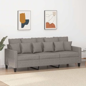 Sofá de 3 plazas de tela gris taupe 180 cm en Sofás | Comprar online en Foru.es
