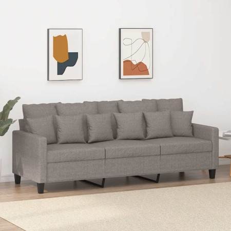 Sofá de 3 plazas de tela gris taupe 180 cm en Sofás | Comprar online en Foru.es