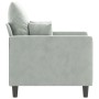 Sillón de terciopelo gris claro 60 cm en Sofás | Comprar online en Foru.es