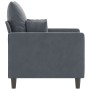 Sillón de terciopelo gris oscuro 60 cm en Sofás | Comprar online en Foru.es
