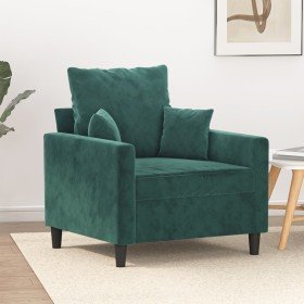 Sillón de terciopelo verde oscuro 60 cm en Sofás | Comprar online en Foru.es