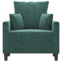Sillón de terciopelo verde oscuro 60 cm en Sofás | Comprar online en Foru.es