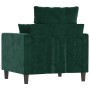 Sillón de terciopelo verde oscuro 60 cm en Sofás | Comprar online en Foru.es