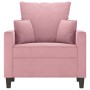 Sillón de terciopelo rosa 60 cm en Sofás | Comprar online en Foru.es
